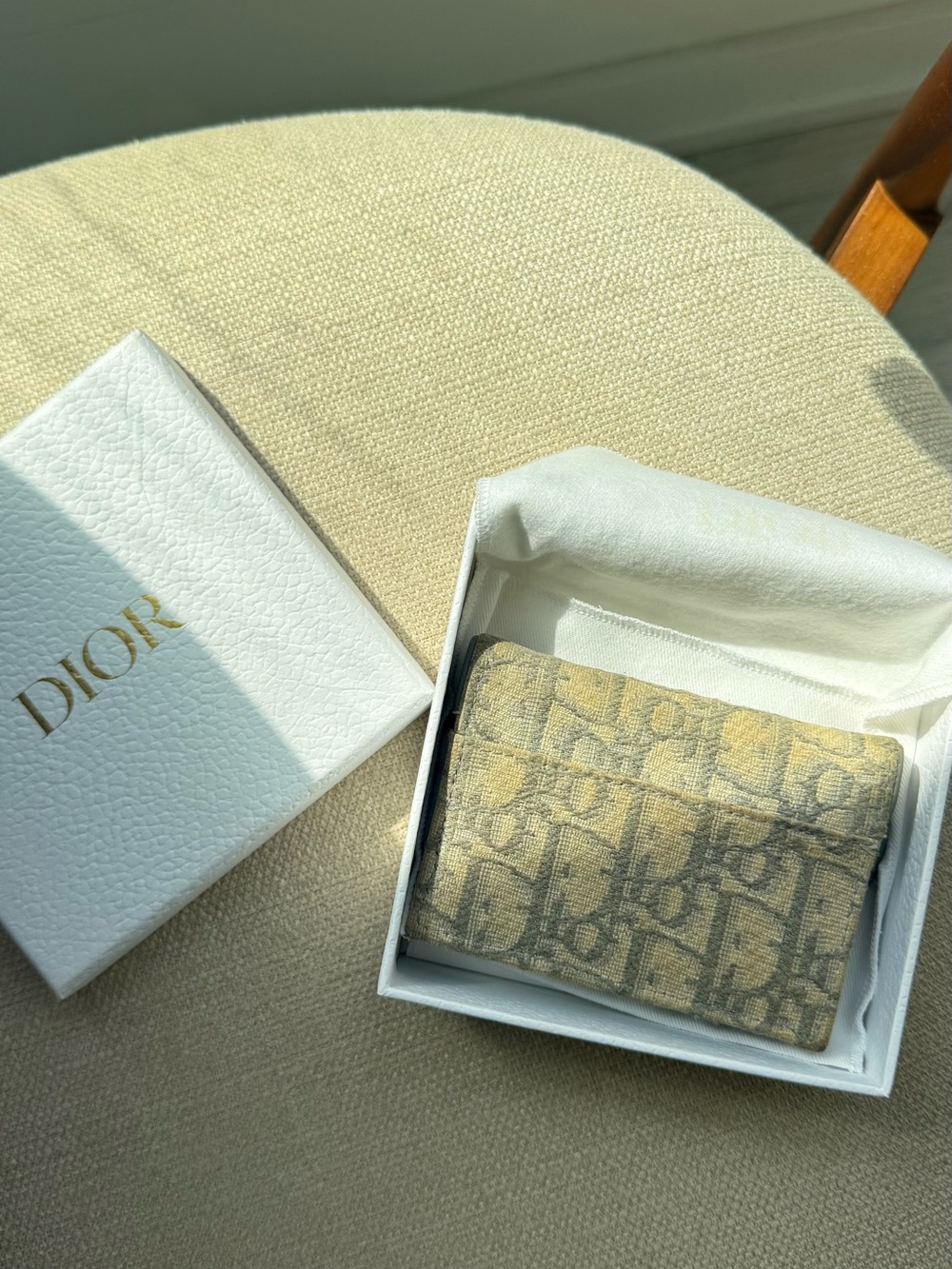 Dior Blue Saddle Card Case Wallet with Gold Hardware - Picture 5 of 6